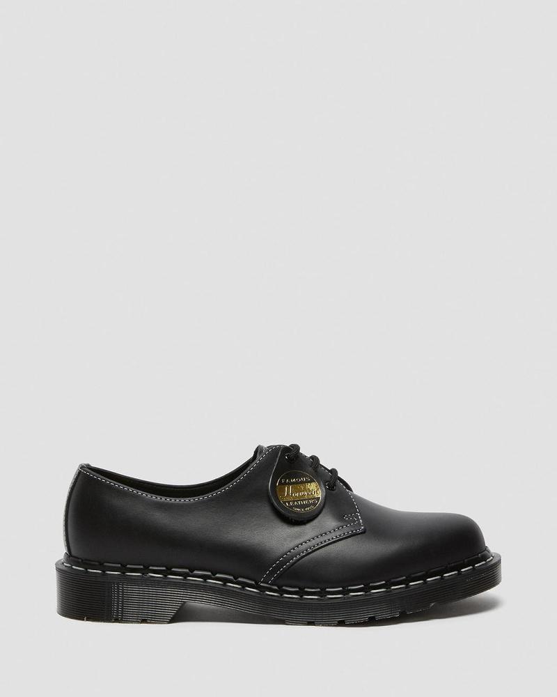 Dr Martens 1461 Made in England Cavalier Læder Oxford Sko Dame Sort | DK 353BEX